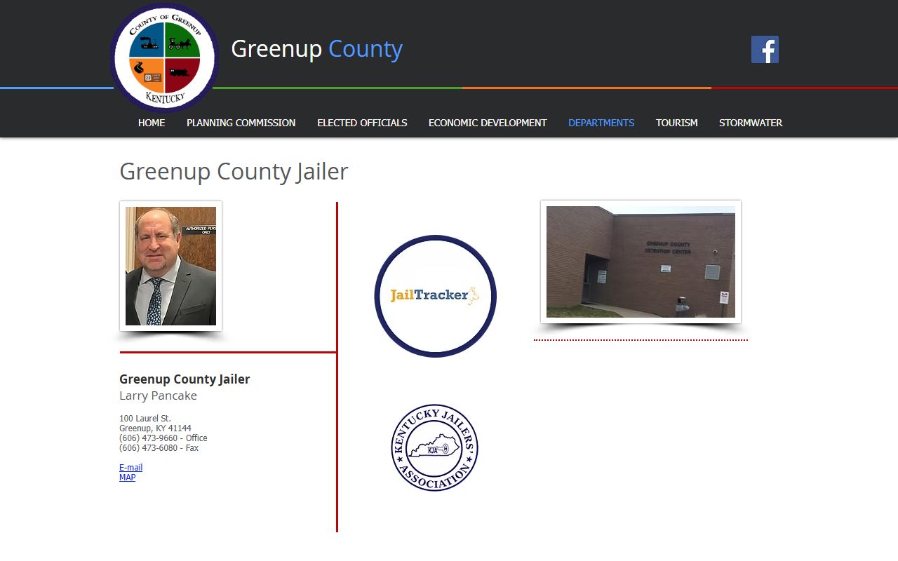 Greenup County inmate population county jailer contact page